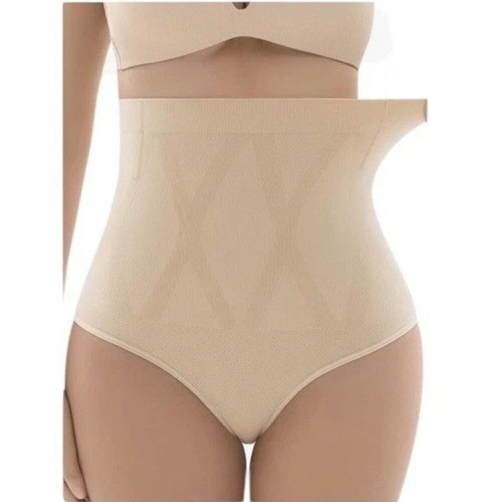 New 2 Kaweri Shapewear Seamless High Waist Cotton XS Tummy Control Nude